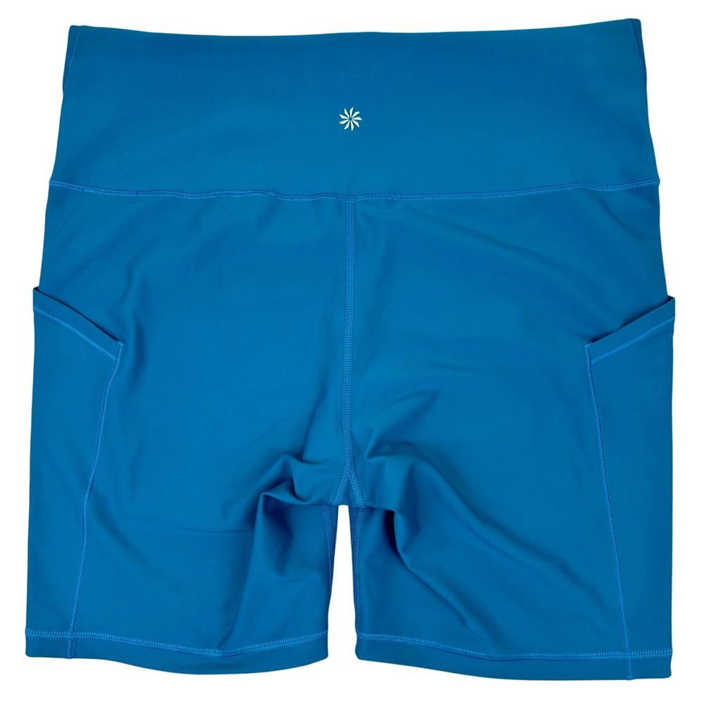 NWOT Athleta Interval Stash 7" Short Pockets Coastal Teal SU24 Women Large